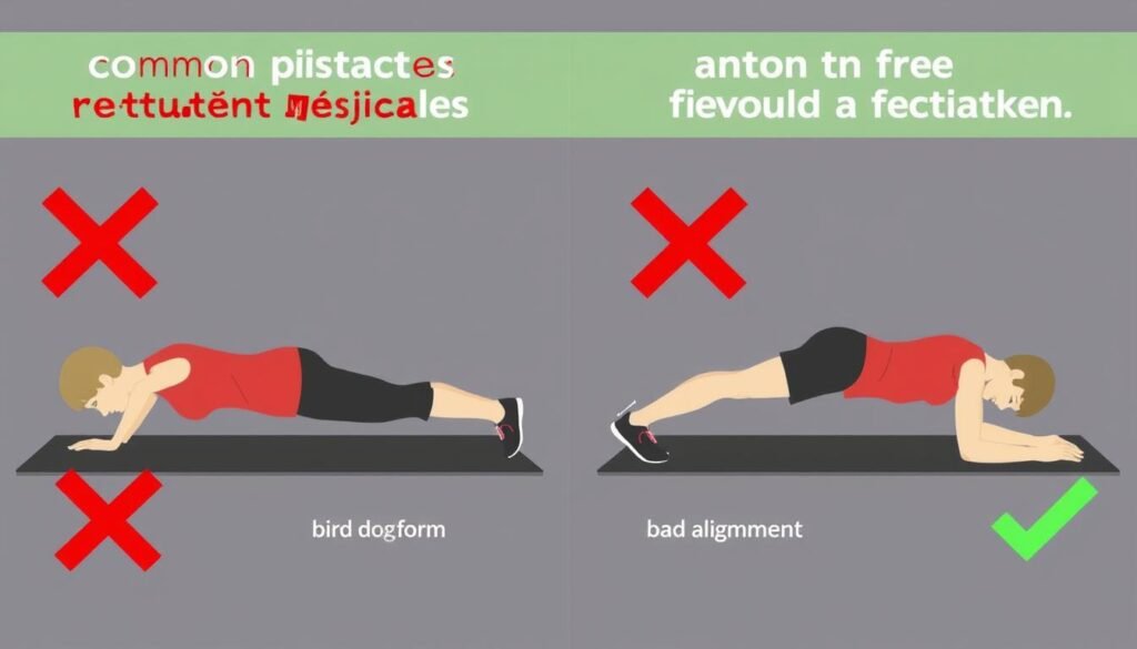 Ilustrasi kesalahan umum dalam latihan postur tubuh dan cara memperbaikinya Ilustrasi kesalahan umum dalam latihan postur tubuh dan cara memperbaikinya