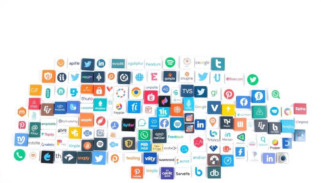 A crowded but organized selection of various crowdfunding platform icons and logos, arranged in a visually appealing grid layout against a clean, minimalist background. The platforms should have a diverse range of colors, shapes, and styles to represent the breadth of options available. Soft, diffused lighting illuminates the scene, creating a professional and trustworthy atmosphere. The overall composition should convey a sense of thoughtful consideration and careful selection, aligning with the section title's focus on choosing the right and legal crowdfunding platform.